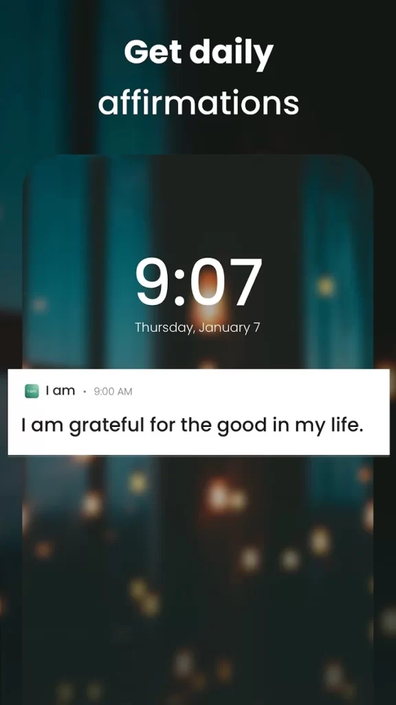 I am Daily affirmations screen 1